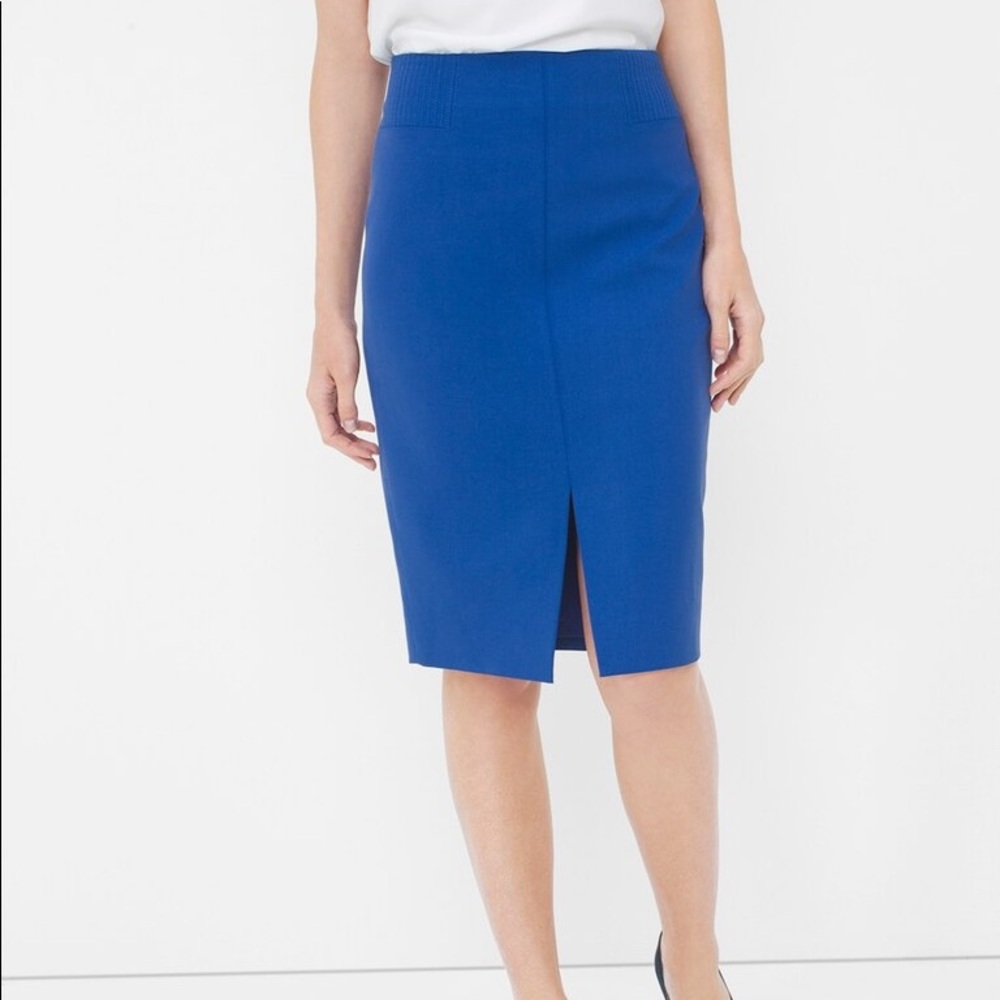 WHBM royal blue midi skirt